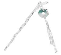 LIFKOME Gradient Green Chinese Tassel Hair Stick with Peace Buckle Pendant Elegant Hanfu Hairpin for Women Flowing Tassel Design Traditional Asian Hair Accessory for Weddings and Festivals