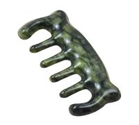 LIFKOME Green Jade Scalp Comb Handheld Guasha Tool with Playful Bear Design for Relaxing Hair Massage and Improved Circulation Detangles Hair and Supports Healthy Growth for Daily Morning