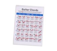 LIFKOME Guitar Chord Practice Chart Electric Guitar Chord Spectrum Copper Plate Paper Finger Guide for Beginner Learners and Teachers