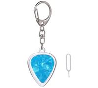 LIFKOME Guitar Pick Holder Keychain Heart Shaped Plastic Plectrum Case for Music Enthusiasts Daily Practice Performances