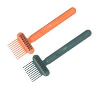 LIFKOME Hair Brush Cleaner and Comb Claw Cleaning Tool 2pcs Set Sturdy Hair Remover Rake for Home and Travel Includes Orange and Dark Green Brushes for and Scalp Cleaning