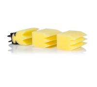 LIFKOME Hair Cleaning Brush Set Neck Duster Sponge Professional 3pcs for Cleaning Tiny Dirt and Dust Hair Sweeping Tool Yellow, Lightweight and Effective for Salon and Barber Shop