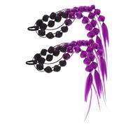 LIFKOME Hair Extensions Boho Braided Ponytail Extension for Boys and Girls Bubble Ponytail Wig for Music Festival