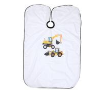 LIFKOME Haircut Cape for Boys and Cartoon Excavator Design Anti-Static Fabric Hairdressing Cape for Years Comfortable and Clothing Protector for Home Salon Use