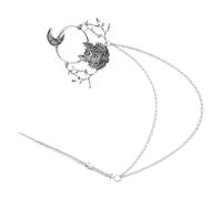 LIFKOME Hairpin Gentle on Hair Decorative Wolf Head Lightweight Silver Alloy Hair Pin with Unique Moon and Animal Design for Women for Festive Occasions and Gatherings