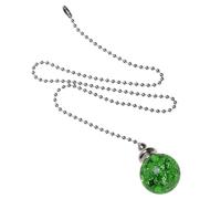 LIFKOME Halloween Crystal Ball Fan Pull Chain Pendant for Ceiling Fan | Green Ice Crack Design, Soft Feel, Connector Included, Suitable for Home Room Lighting Accents