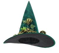 LIFKOME Halloween Witch Hat Green Vine Pointed Wizard Hat Cosplay Costume Accessories for Women Halloween Party Supplies