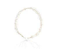 LIFKOME Hand-woven Pearl Hair Band Bridal Headpiece Wedding Hair Accessory for Women Elegant Imitation Pearl Headband Suitable for Bridesmaids and Wedding
