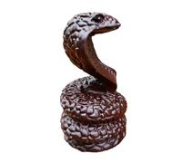 LIFKOME Handcarved Wooden Snake Figurine Feng Shui Sculpture for Home Office Decor Chinese Zodiac Year Snake Ornament Symbolizing Wisdom Luck and Fortune