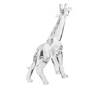 LIFKOME Handcrafted Crystal Giraffe Figurine Transparent Miniature Animal Statue for Home Accessories Tabletop Office Ornament Collectible Art Unique Gift for Christmas and Weddings