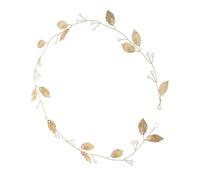 LIFKOME Handmade Alloy Leaf Bridal Headband Wedding Hair Accessory for Women Lightweight Decorative Hair Band for Party Prom and Special Occasions