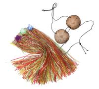 LIFKOME Hawaiian Coconut Shell and Grass Skirt Set Tropical Dance Luau Party Outfit for Women Wear Beach Luau Costume with Authentic Lei Versatile Summer Festival Accessory