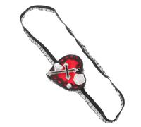 LIFKOME Heart Eyepatch Red Lace Mask for Adults Teens Gothic Cosplay | Halloween Costume Accessory, Elastic Lace Headband, Plastic and Fabric Build, Harajuku Events, Dark Lolita