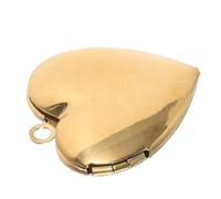 LIFKOME Heart Shape Picture Locket Pendant Charm in Golden Stainless Steel, Sturdy and Not Easy to Fade, for DIY Crafts and Necklace Making with Unique and Delicate Design