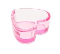 LIFKOME Heart-shaped Acrylic Nail Dappen Cup Glass Dish for Manicure Liquid Storage Compact Lightweight Nail Brush Holder Elegant Transparent Glass Bowl for DIY Art and Jewelry