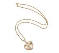 LIFKOME Heart-shaped Multi-compartment Photo Locket Necklace for Women Lightweight Gold DIY Memory Pendant with Cross Detail Stylish Keepsake Jewelry for Everyday Wear