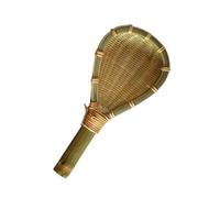 LIFKOME Heat Resistant Bamboo Cooking Spoon Colander Medium Natural Eco Friendly Mixing Utensil for Kitchen Home Restaurant Safe and