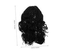 LIFKOME Heat Resistant Curly Afro Wig for Women Soft Natural Black Synthetic Hair with Straps Fluffy Short Afro Curly Wig for Daily Wear and Cosplay