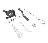 LIFKOME Heavy Duty Gate Latch Easy Installation with Spring Loaded Design Carbon Steel Construction Black Finish for Wood Gates and Posts Suitable for Sheds and Orchards
