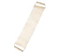 LIFKOME Hemp Fiber Bath Scrub Towel Double-sided Exfoliating Back Scrubber with Wooden Handle Green Natural Body Washcloth for Shower and Bath