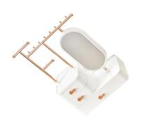 LIFKOME High-end Jewelry Cosmetic Box with Vertical Space-saving Design Multifunctional Makeup Organizer for Vanity Lipsticks Skincare and Accessories Pearl White Storage Display Rack