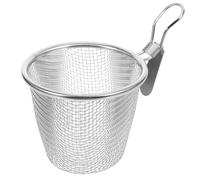 LIFKOME Household Mesh Strainer Multi-Function Pasta Basket with Handle Stainless Steel Noodle Strainer for Hot Pot Vegetables and Frying Convenient Kitchen Colander Tool