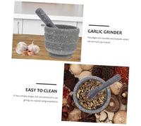 LIFKOME Household Plastic Garlic Masher with Ergonomic Pestle for Grinding Fresh and Dried Spices Manual Garlic Pestle Tool for Kitchen Use Practical Spice Crusher for Home Cooking