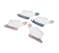 LIFKOME Infant Thumb Sucking Corrector Gloves for Babies, Soft Cotton Hand Guards with Thumb Stopper, Anti-Finger Sucking Mittens for Newborns and Toddlers, 2 Pairs Set (red Blue Dots, M