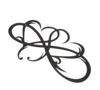 LIFKOME Infinity Double Heart Metal Wall Art Elegant Iron Wall Decor for Indoor Outdoor Spaces Heart-shaped Sculpture for and Bedroom Decoration