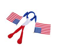 LIFKOME Interactive American Flag Headband with Handswing Patriotic Usa Independence Day Hair Accessory for Portable Party Decoration for Labor Day Graduation and Sports Events