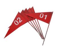 LIFKOME Iron Triangular Lawn Flags 6Pcs for Garden Sprinkler System Plant Marking in Early Spring Season