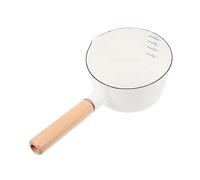 LIFKOME Japanese Style Enamel Milk Pot Non-Stick Household Saucepan for Induction Gas Cookers Lightweight Butter Warmer for Easy One-Handed Use Versatile Cooking Companion