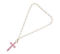 LIFKOME Jesus Cross Chain Necklace - Rhinestone Pendant Jewelry Present - Hip Hop Jewelry Cross Necklace For Men Catholic Christian Present