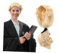 LIFKOME Judge Wig for Men Synthetic Cosplay Wig Realistic Historical Styling for Halloween and Role Play Judge Costume Accessory for Parties and Events