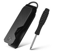 LIFKOME Key Ring Holder Compact Keychain Organizer with Sl esign Aluminium Alloy Black and Reliable Silent Function for Men for Professional and Casual Use by Men and Women and Women