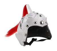 LIFKOME Knight Helmet Silver Ancient Chinese Soldier Hat for Halloween Cosplay Party Stage Performance Roleplay Educational Costume Gift for Boys