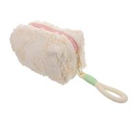 LIFKOME Large Capacity Toiletry Storage Pouch for Women Travel Friendly Fuzzy Cosmetic Organizer with Charming Finish for Bathroom Go Use