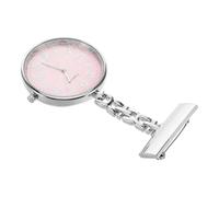 LIFKOME Large Dial Nurse Watch for Women Simple Analog Fob Timepiece with Pin Portable Design Clear Face for Nursing Clinical Settings and Student Exams Pink