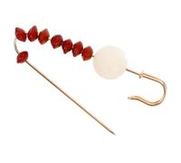 LIFKOME Large Green White Jade Bodhi Root Lotus Brooch, Decorative Large Safety Pin for Sweaters and Shawls, Beaded Brooch Clip for Women’s Clothing Accessories