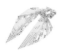 LIFKOME Large Sequin Hair Bow Scrunchies with Elastic Ties for Elegant Bowknot Ribbon Ponytail Holder Comfortable Non-slip Hair Accessory for School Parties Weddings and Everyday Wear