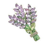 LIFKOME Lavender Flower Brooch Pin for Women Premium Alloy Lapel Pin Decorative Clothes and Coat Accessory Vintage Style for Dress Scarf Bag Special Occasions