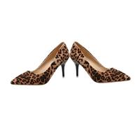 LIFKOME Leopard Print Women’S Pumps Pointed Toe High Heel Shoes Fashion Single Leopard Pattern Pumps for Women Size 37 Suitable for Party and Office Wear