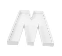 LIFKOME Letter Shaped Candy Tray 8 Inch Paper Serving Dish White