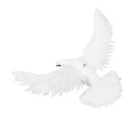 LIFKOME Lifelike Artificial Statue Realistic Feathered Dove Garden Ornament Smooth Safe Surface Outdoor Decorative Figurine for Bonsai and Home Decor