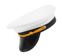 LIFKOME Lightweight Navy Captain Hat for Men and Women Comfortable Fit Stylish Sailor Costume Accessory for Nautical Parties Beach Weddings Halloween Cosplay and Club Outfits