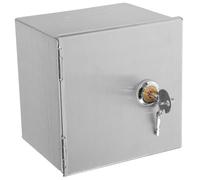 LIFKOME Lockable Stainless Steel Outlet Cover Box Weatherproof Electrical Protector for Type Wall Switches Dust and Water Resistant Security Enclosure for Outdoor Industrial Use