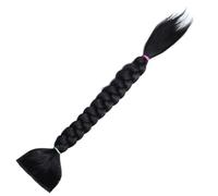 LIFKOME Long Braided Ponytail Extension Heat-resistant Synthetic Hair for Women Smooth Soft Three-strand Braid Wig for Cosplay Parties Weddings Everyday Stylish Hairstyles