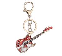 LIFKOME Lovely Alloy Guitar Keychain Adornment Lightweight and Portable Hanging Key Chain for Decor and Compact Keyring for Parties and Personal Collection