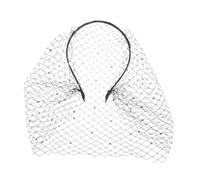 LIFKOME Luxurious Bridal Fascinator with Mesh Veil and Rhinestones Perfect for Wedding Tea Party Ball