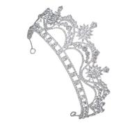 LIFKOME Luxury Rhinestone Crown for Wedding Dresses Bridal Headpiece Accessory